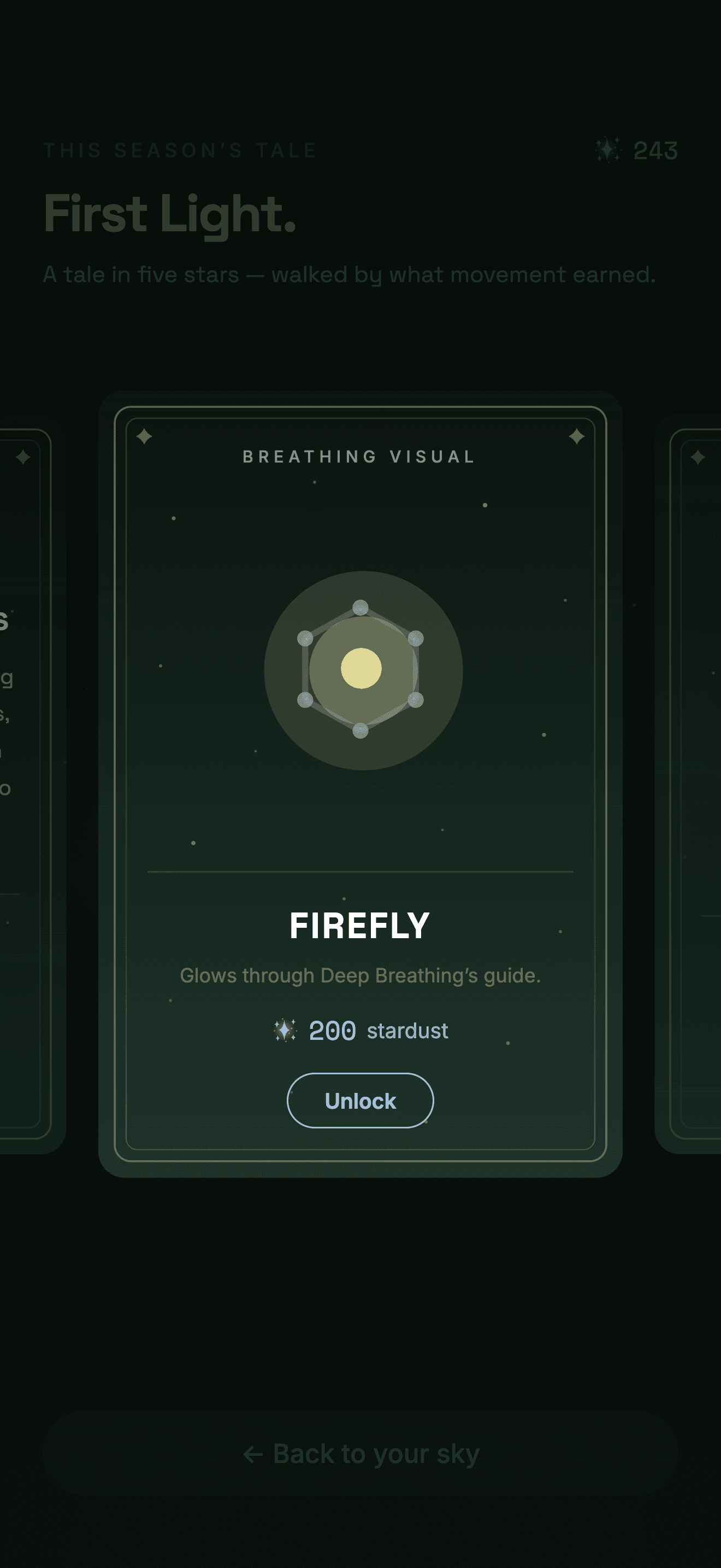 A seasonal constellation tale with a star card